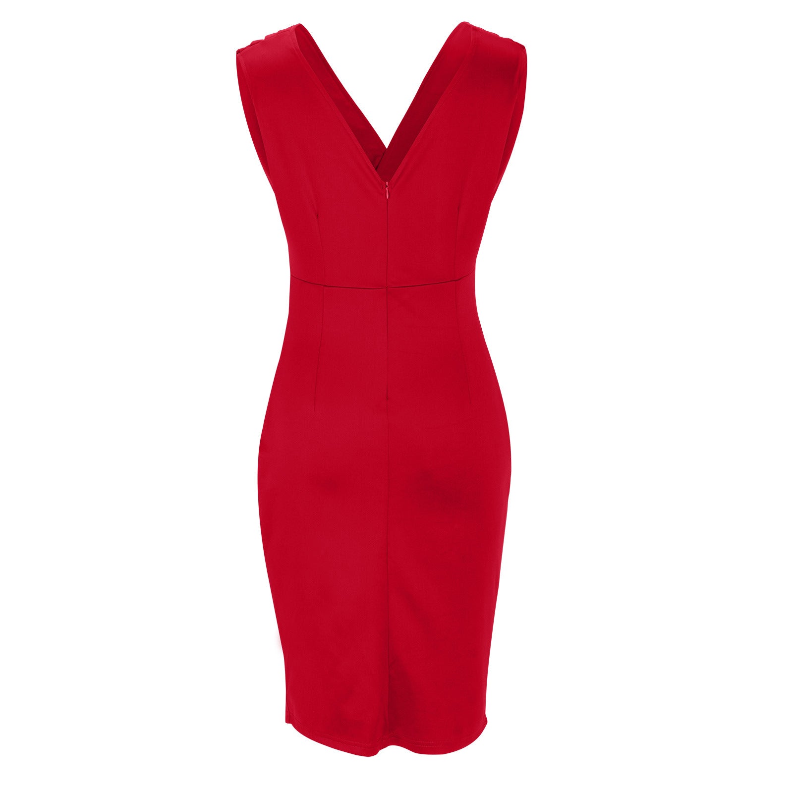 Anna | Fitted Dress with V-Neck and Slit