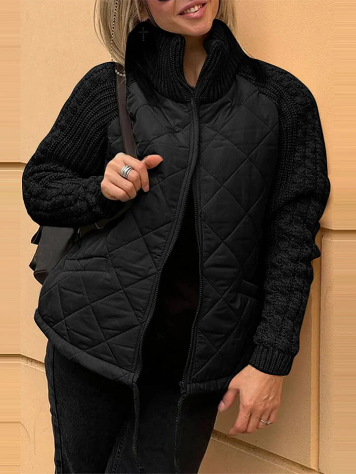 BELINA | Relaxed Patchwork Zip-Up Jacket