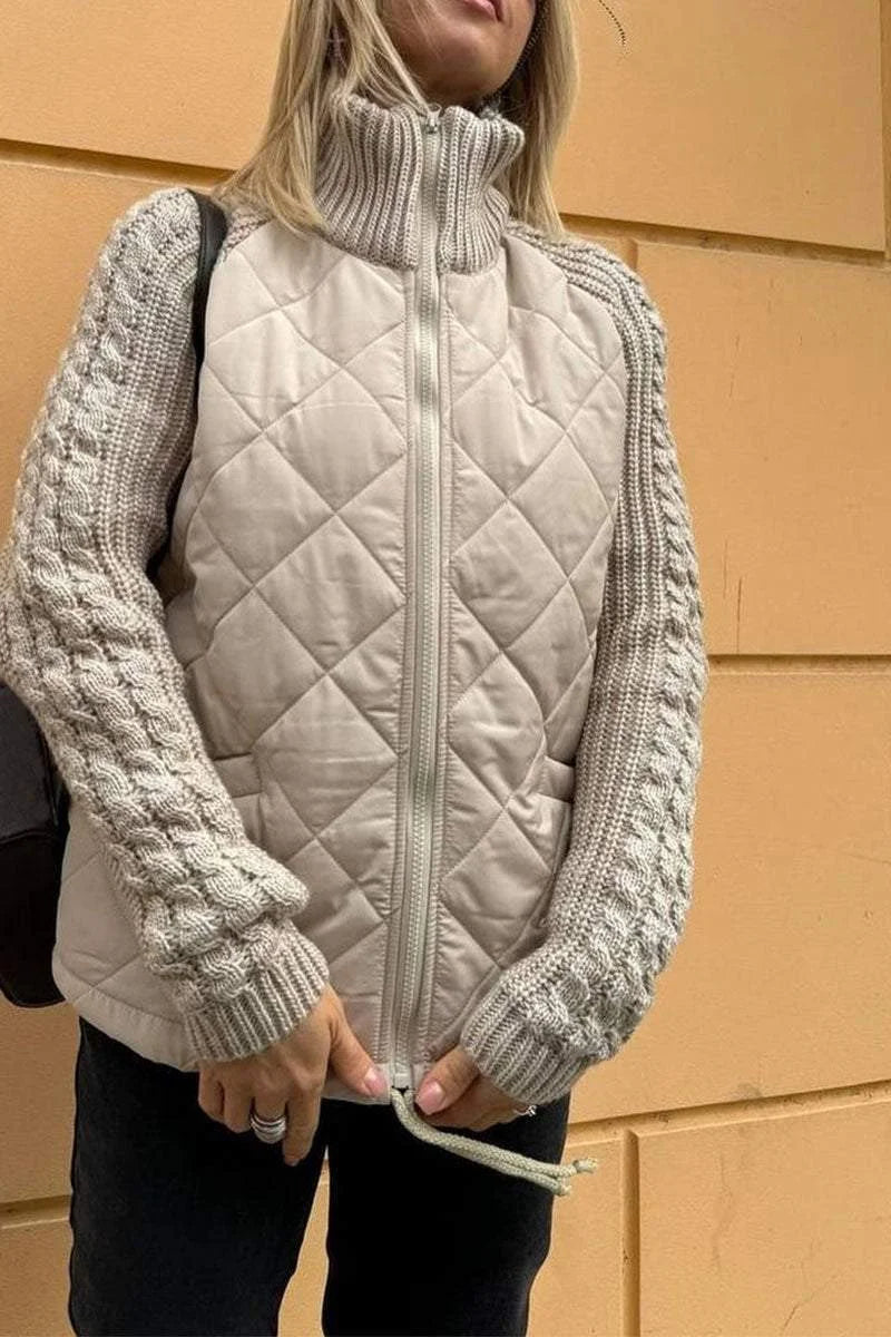 BELINA | Relaxed Patchwork Zip-Up Jacket