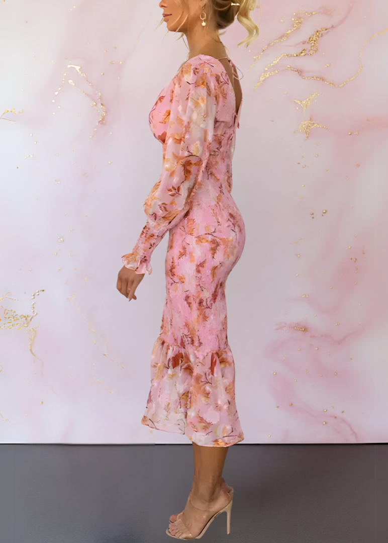 Brenda - Elegant and Chic Floral Dress