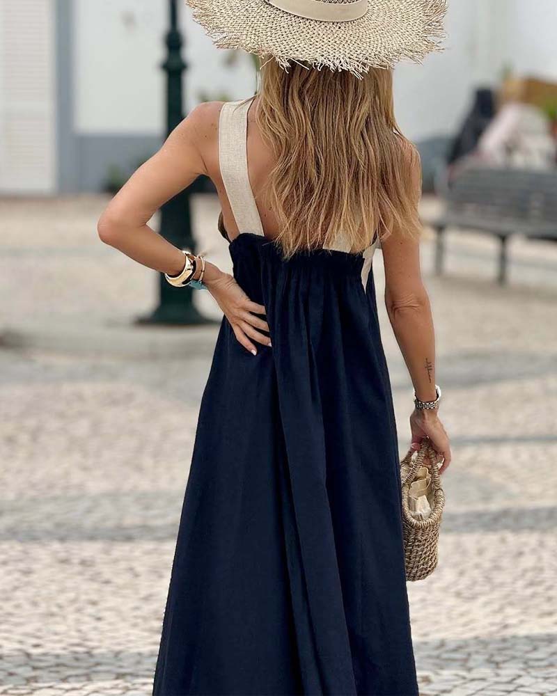 Sienna | Elegant Dress with Open Back and Trendy Crossed Neckline