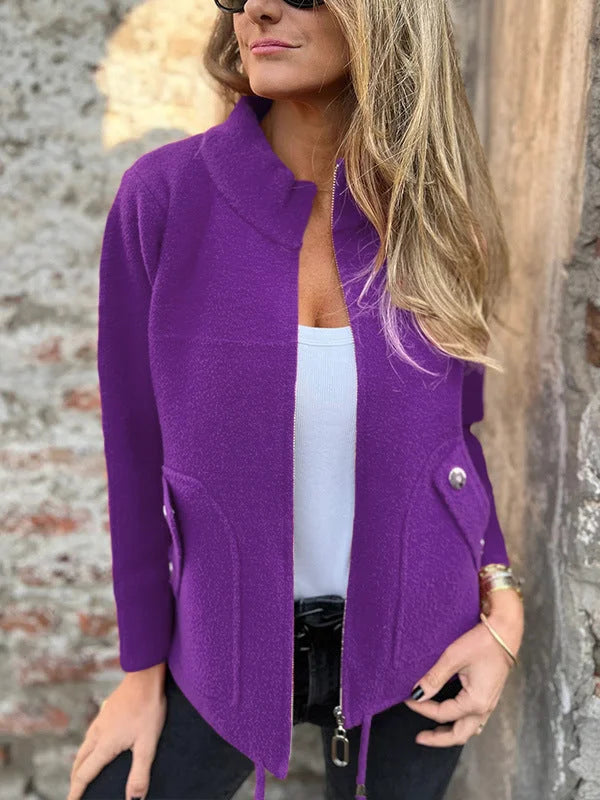 LALA | Chic High-Collar Jacket with Pockets