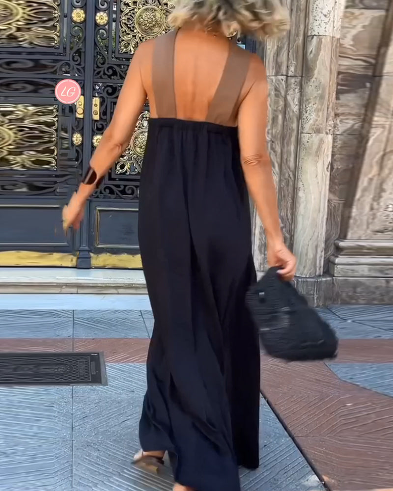 Anne | Chic Crossover Neckline Dress