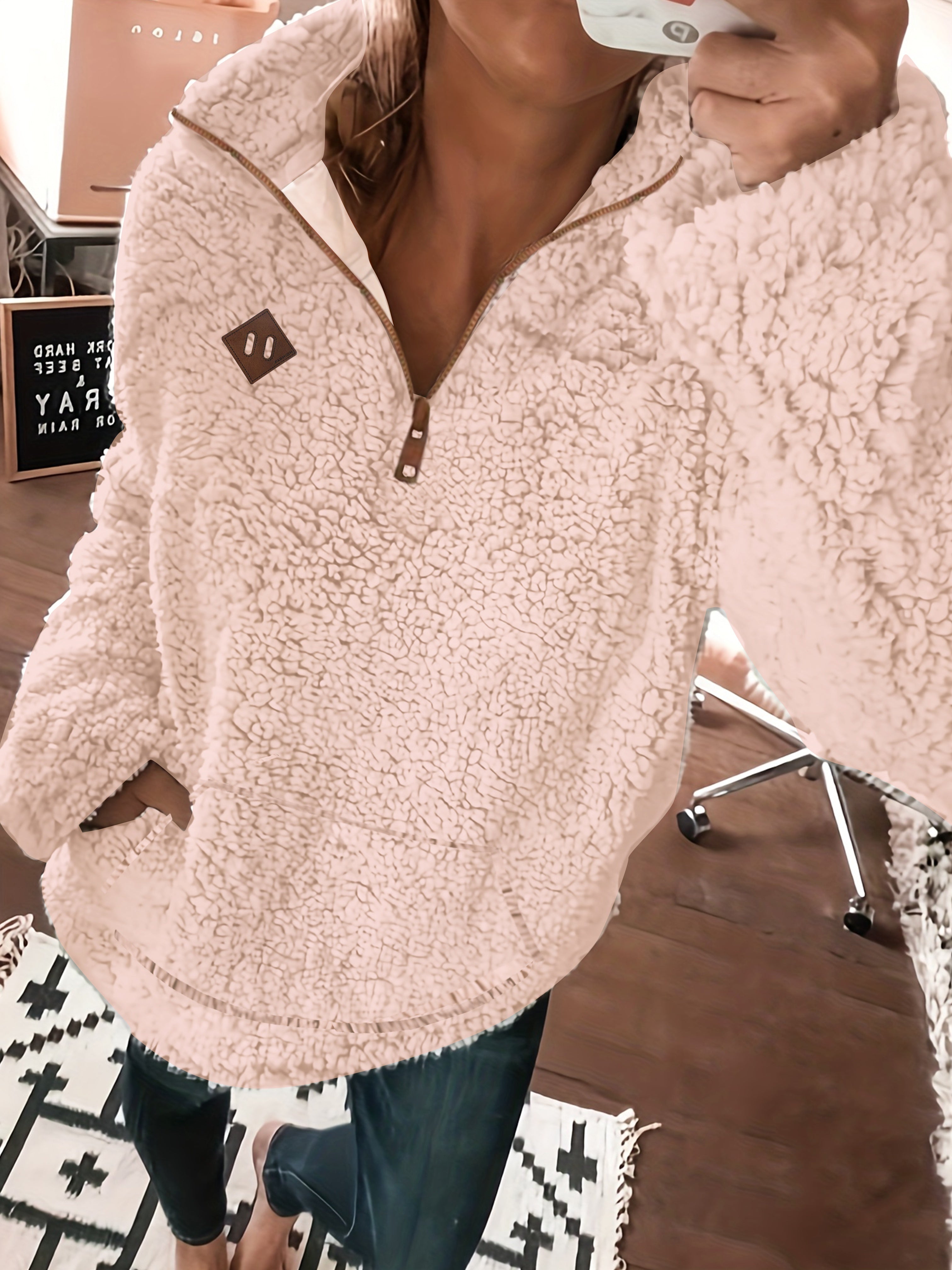 NOREEN | Zip-Up Teddy Sweater
