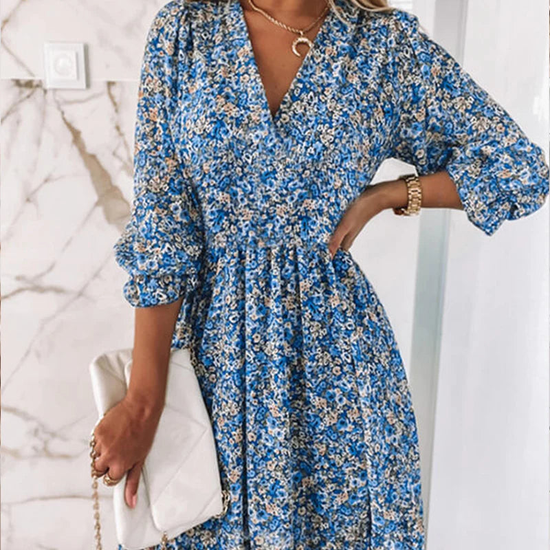Addison™ - Chic Floral Elegance Dress