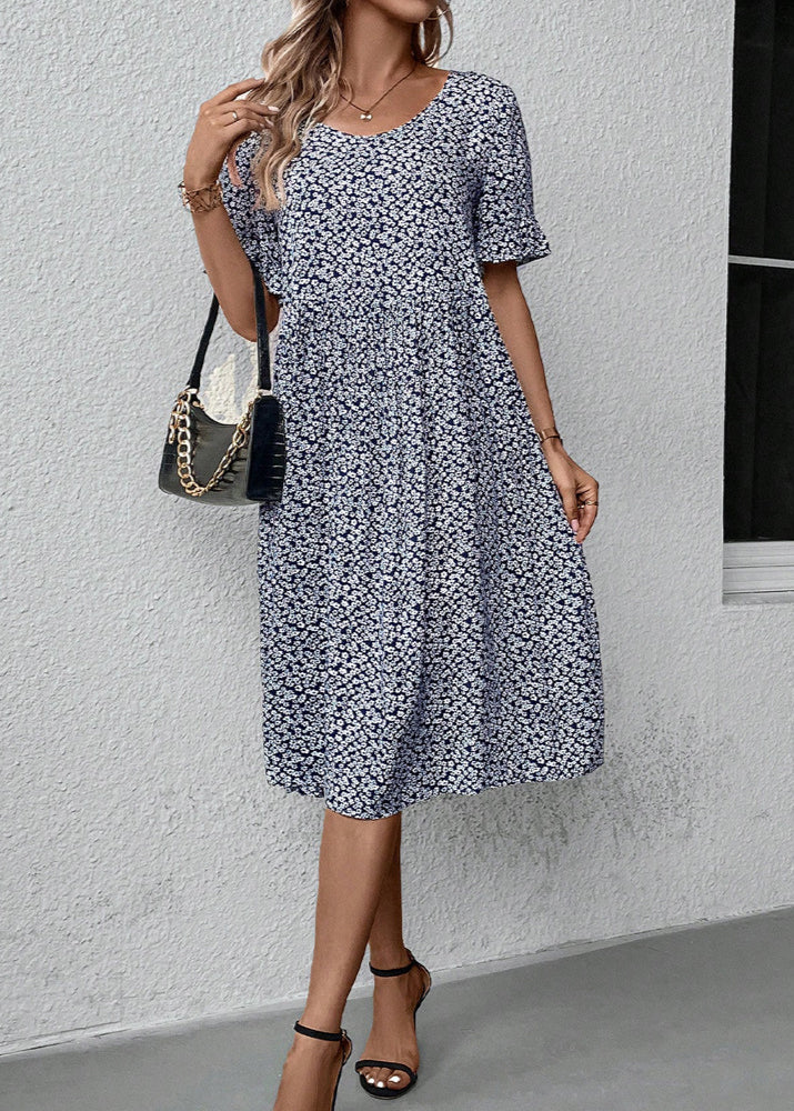 Lune - Elegant Floral Midi Dress