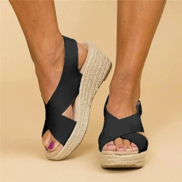 Ysabelle™ | Women's Orthopaedic Summer Sandals – Comfortable, Elegant and Flexible with Wedge Heel