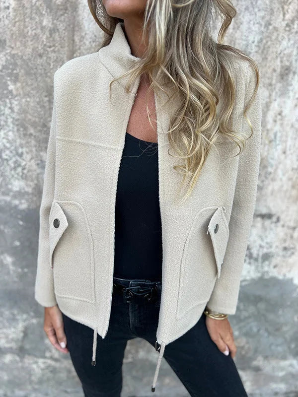 LALA | Chic High-Collar Jacket with Pockets