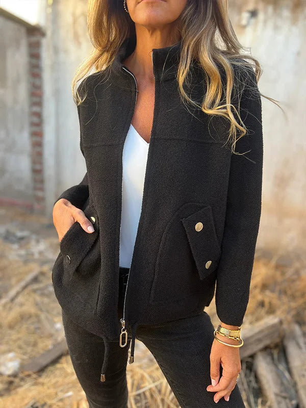 LALA | Chic High-Collar Jacket with Pockets