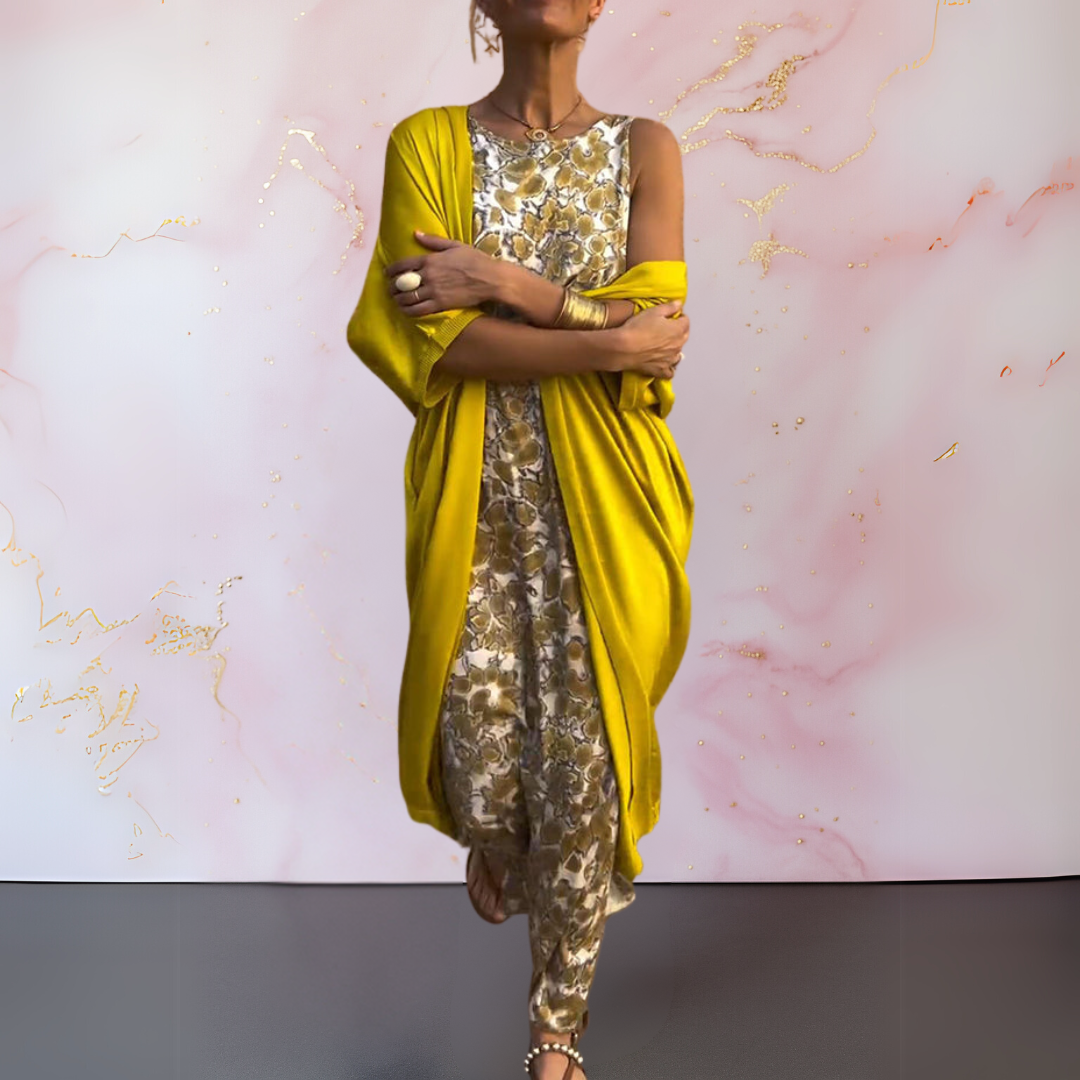Melanie™ | Elegant Dress with Matching Cardigan