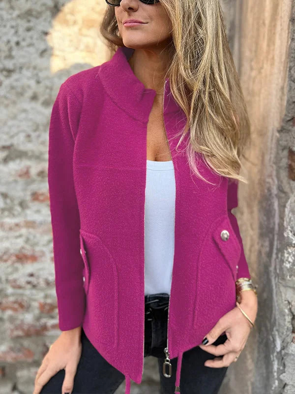 LALA | Chic High-Collar Jacket with Pockets