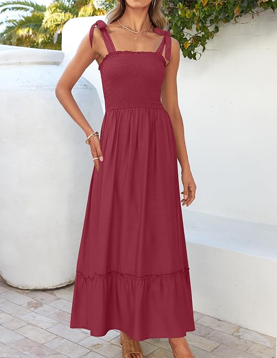Aurelia™ | Boho Ruffle Maxi Dress