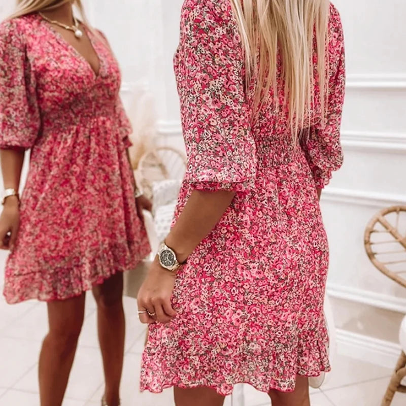 Addison™ - Chic Floral Elegance Dress