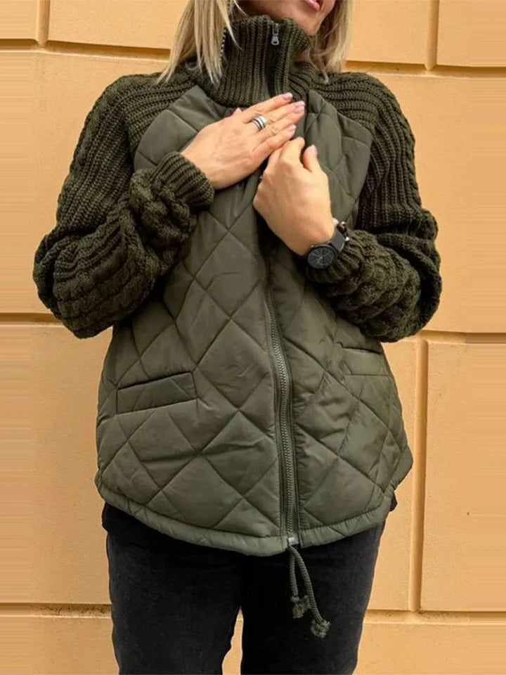 BELINA | Relaxed Patchwork Zip-Up Jacket