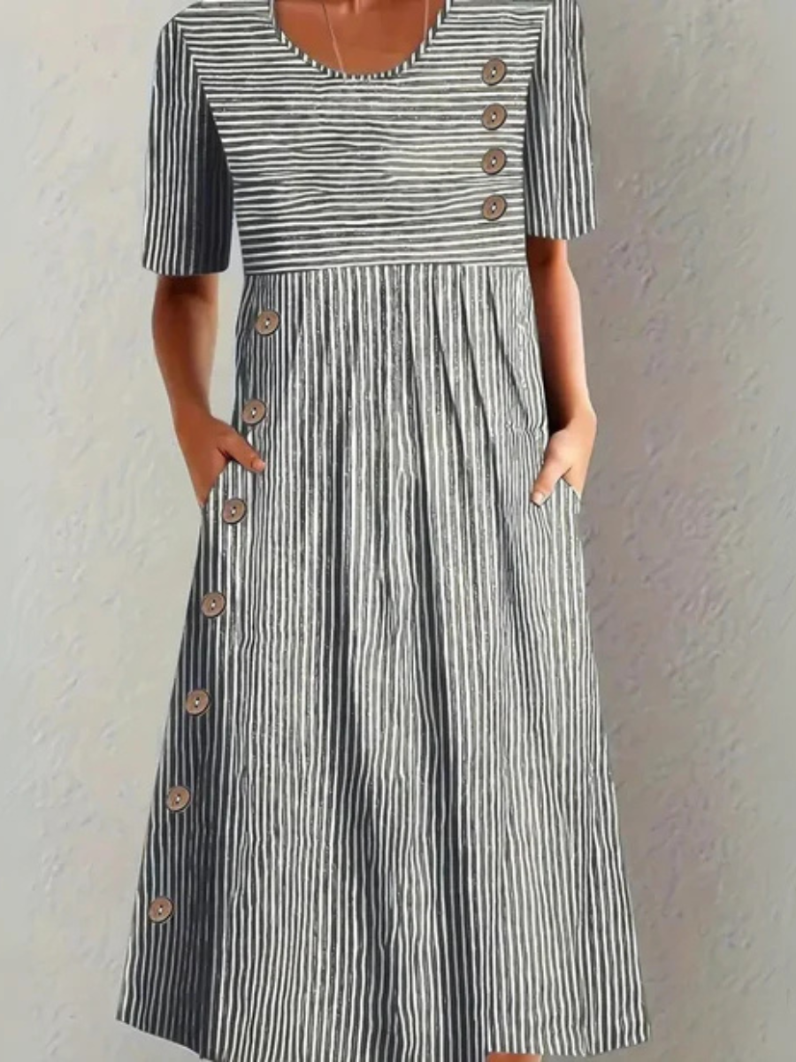 Luisa | Striped Midi Dress