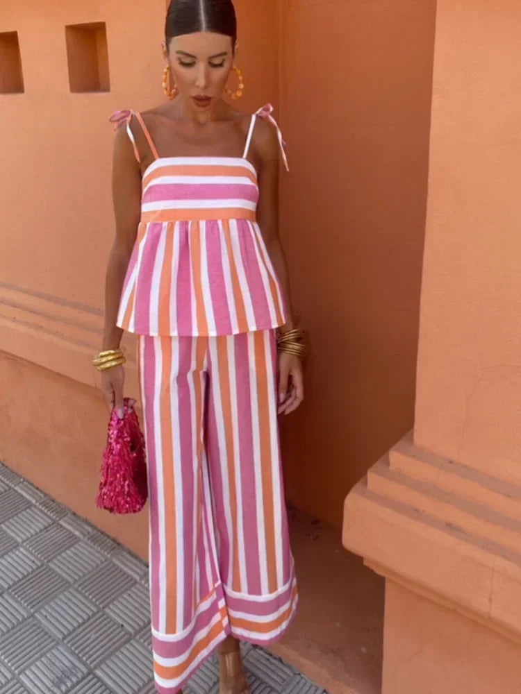 Hanne – Summer Printed Pants Set