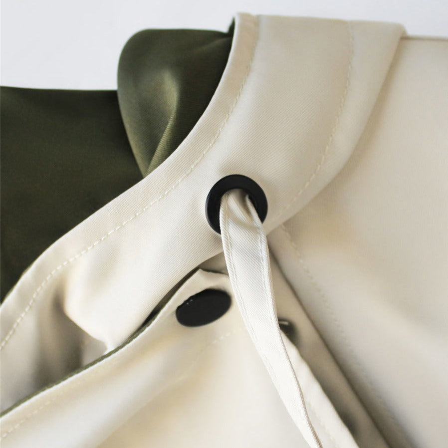 NATI | Dual-Layer Hooded Jacket with Snap and Zipper Closure