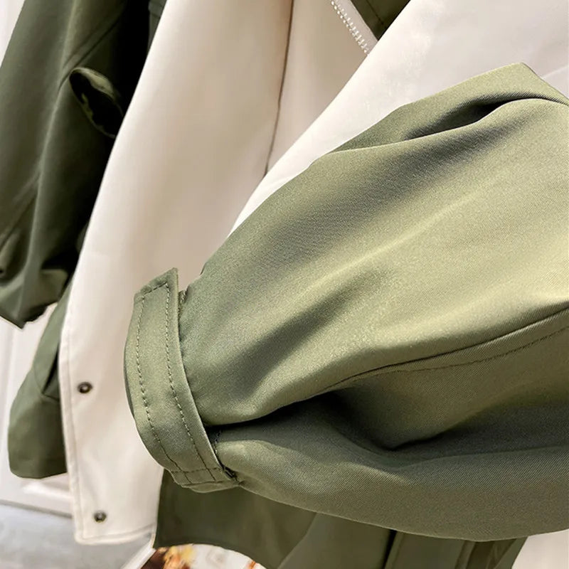NATI | Dual-Layer Hooded Jacket with Snap and Zipper Closure