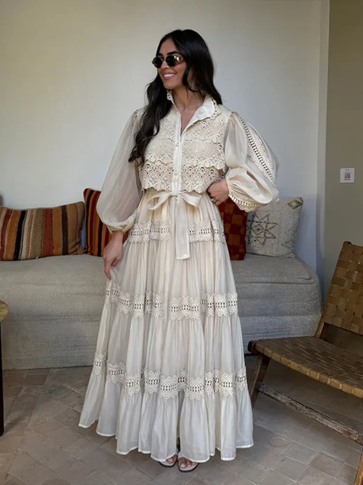 Aurora™ | Lyna - Embroidered Maxi Dress