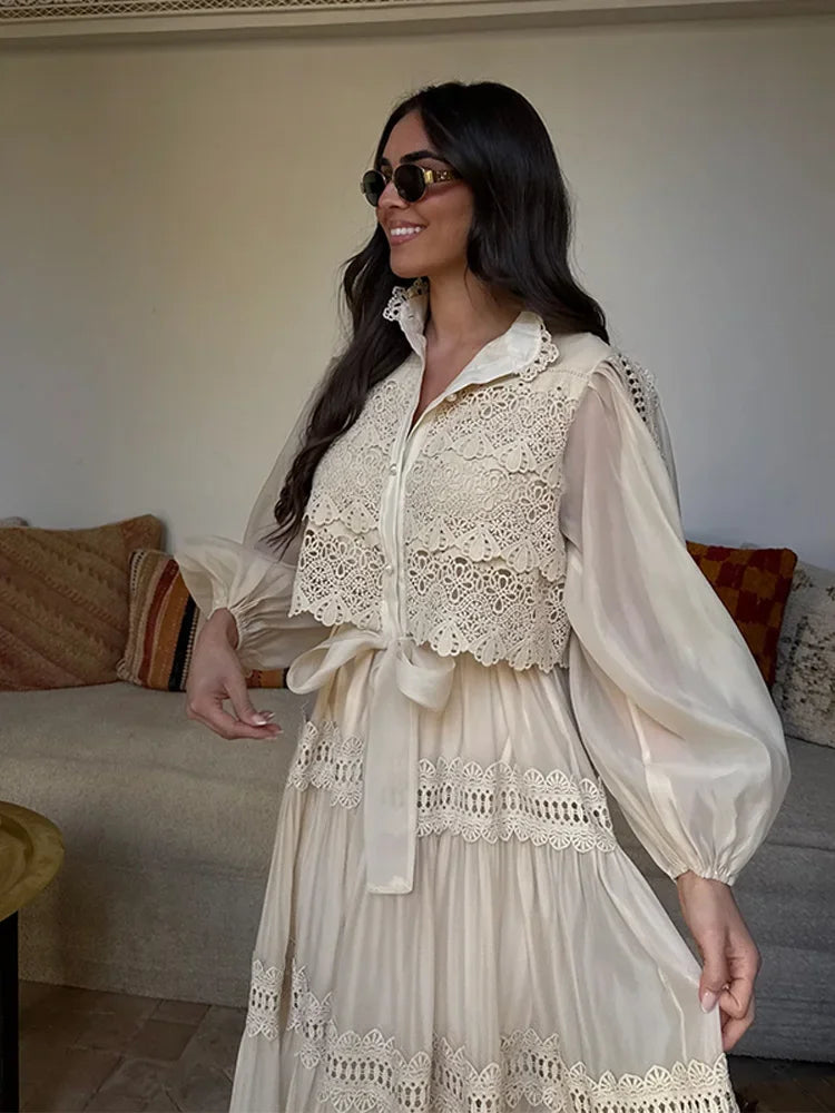 Aurora™ | Lyna - Embroidered Maxi Dress