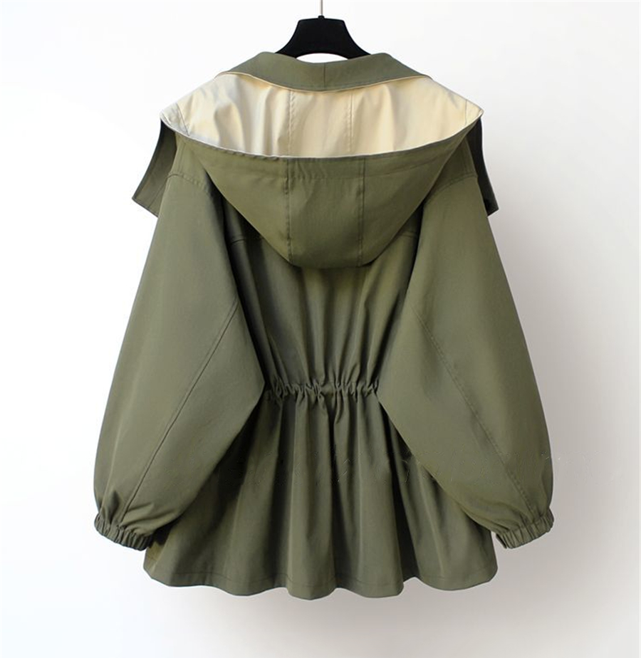 NATI | Dual-Layer Hooded Jacket with Snap and Zipper Closure