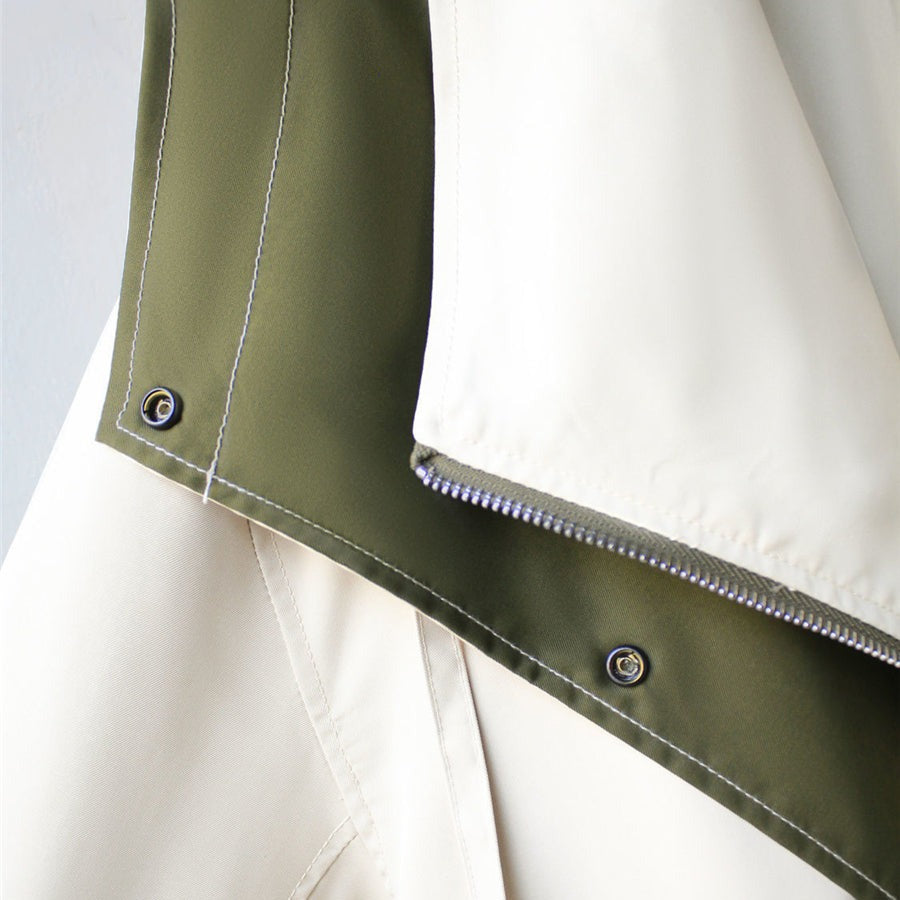 NATI | Dual-Layer Hooded Jacket with Snap and Zipper Closure
