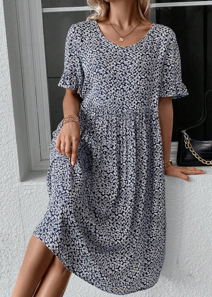 Lune - Elegant Floral Midi Dress