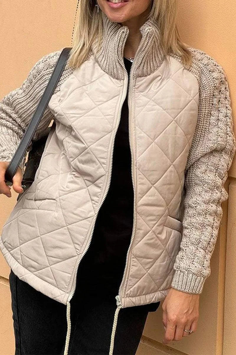 BELINA | Relaxed Patchwork Zip-Up Jacket