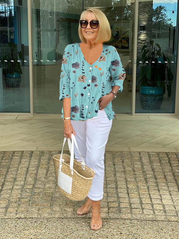 Marloes™ | Elegant Floral Blouse