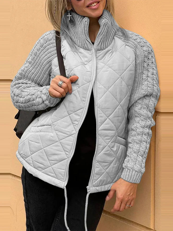 BELINA | Relaxed Patchwork Zip-Up Jacket