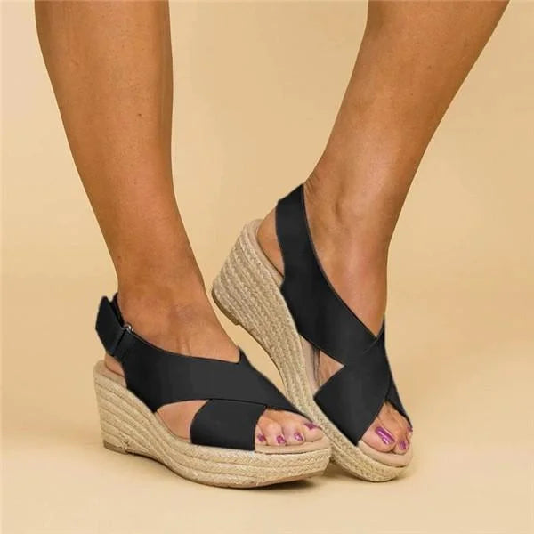 Ysabelle™ | Women's Orthopaedic Summer Sandals – Comfortable, Elegant and Flexible with Wedge Heel