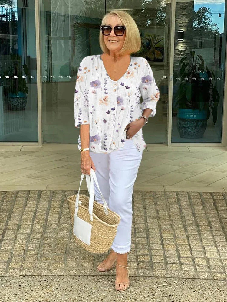 Marloes™ | Elegant Floral Blouse