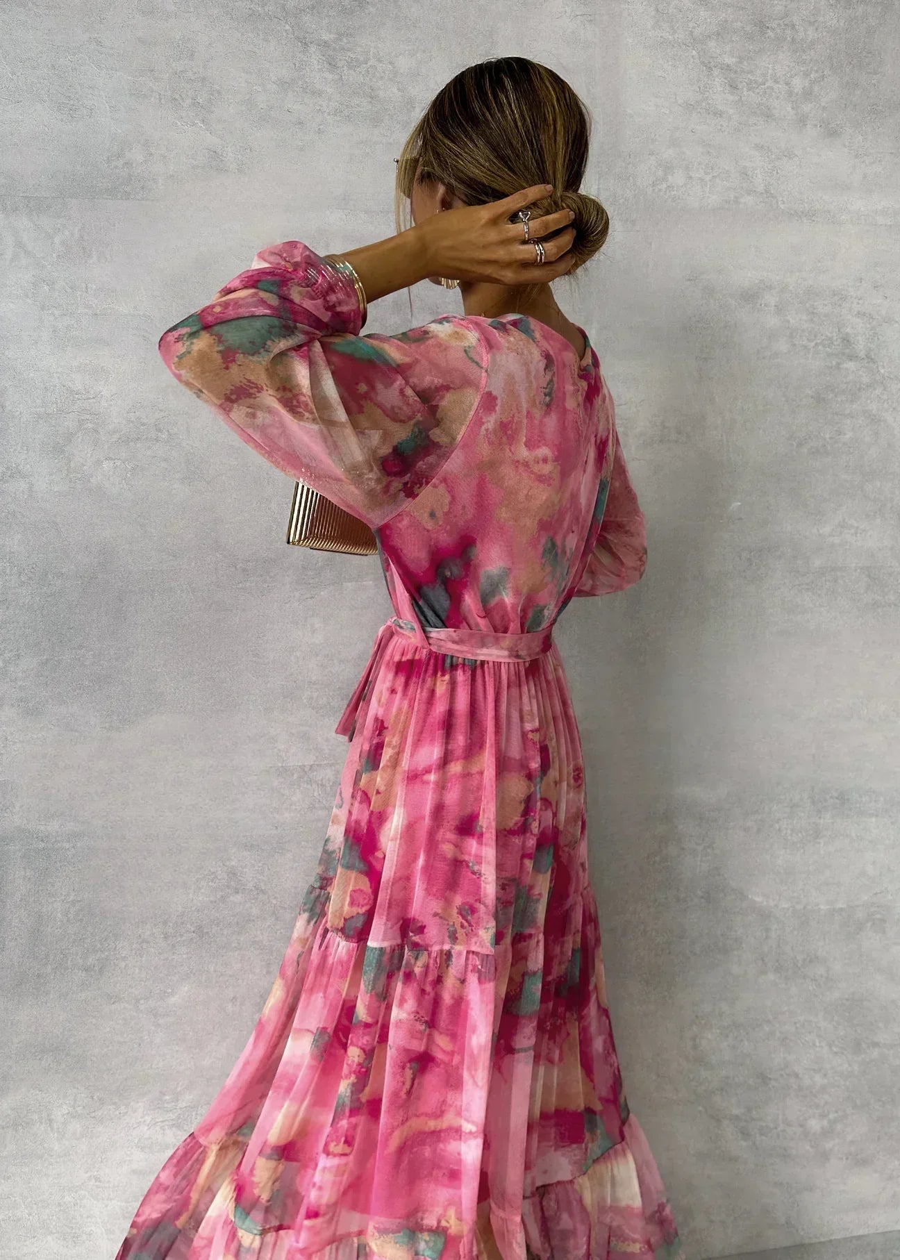 Marielle - Floral Print Wrap Maxi Dress
