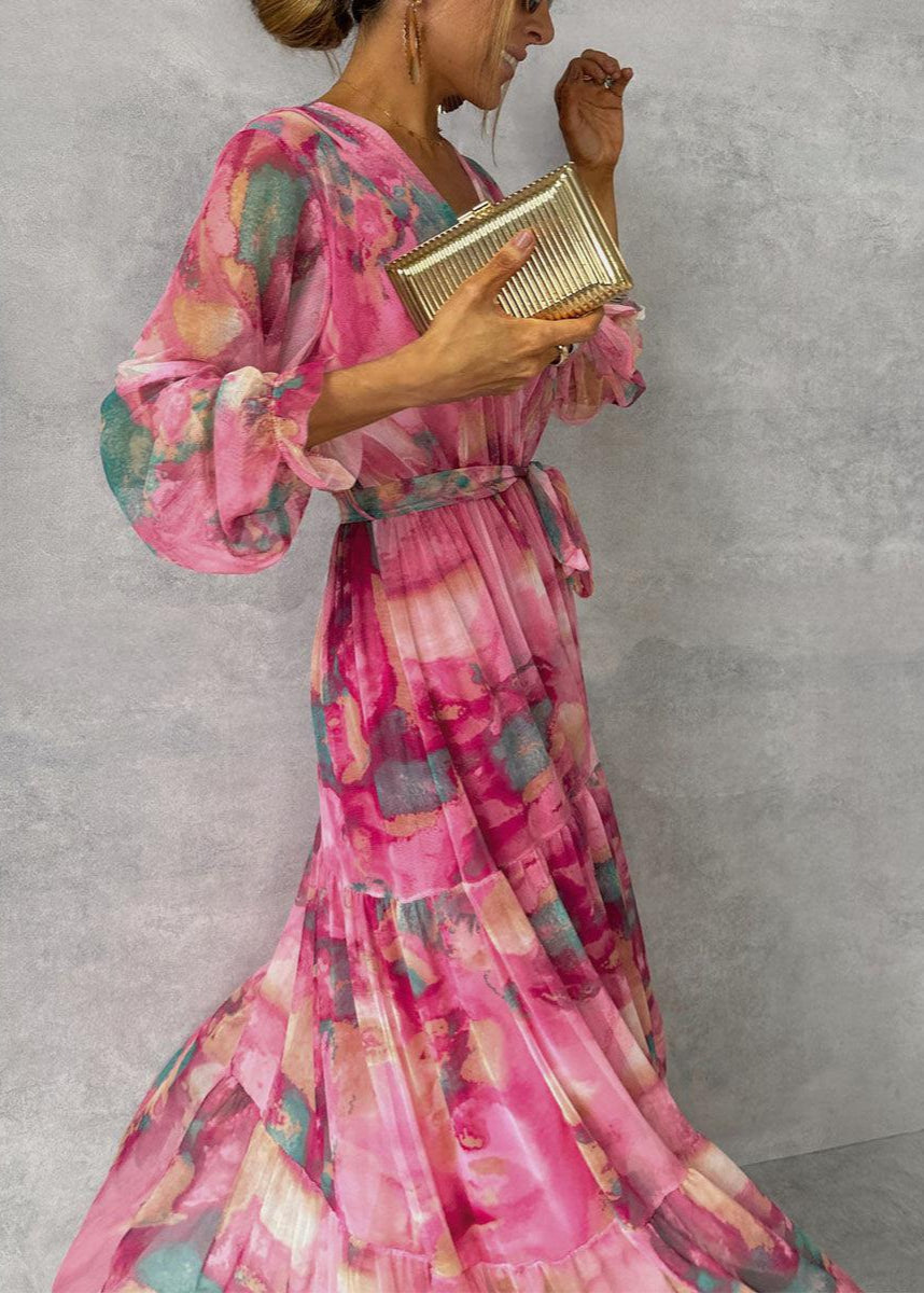 Marielle - Floral Print Wrap Maxi Dress