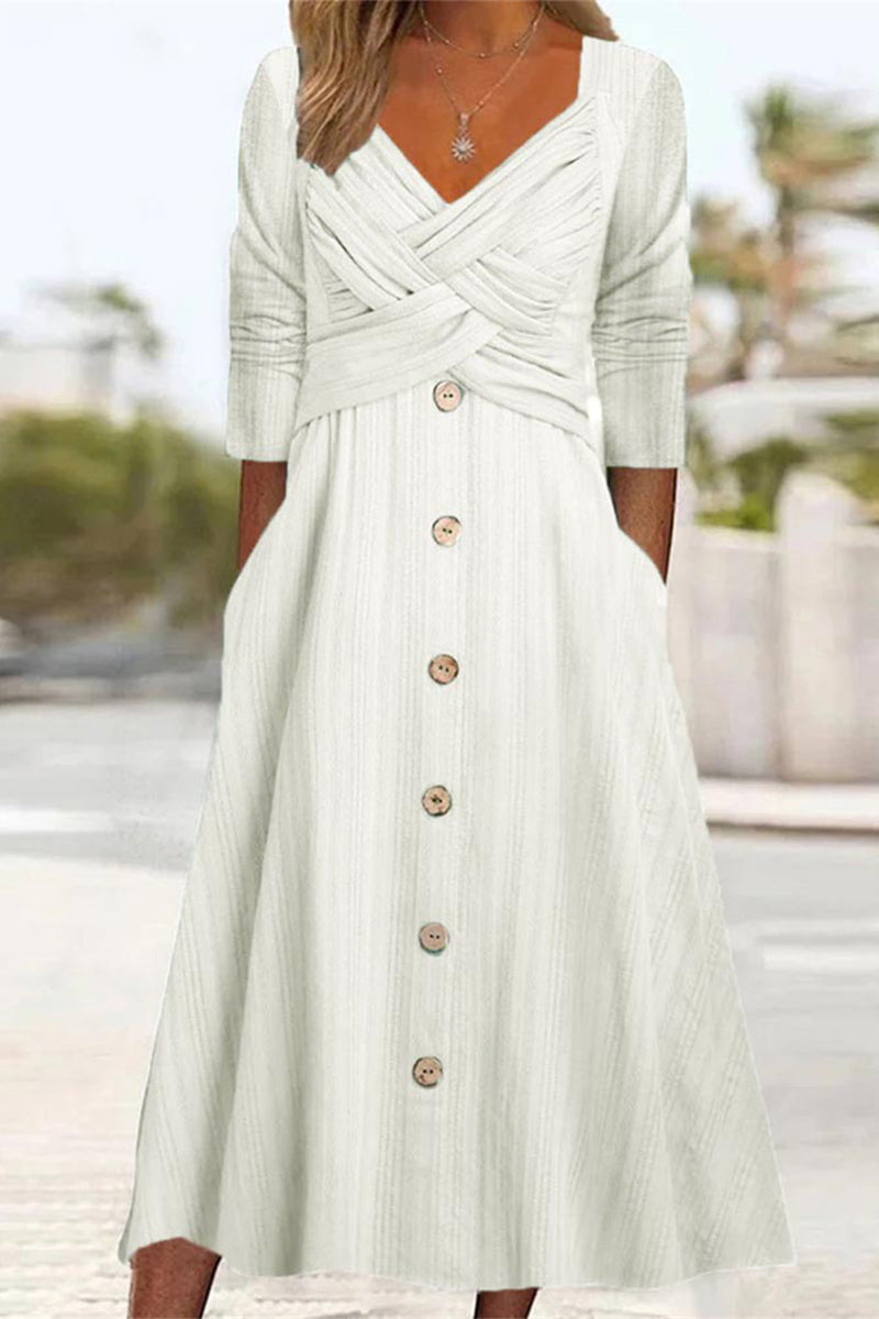 Cross V-Neck Maxi Dress for Women