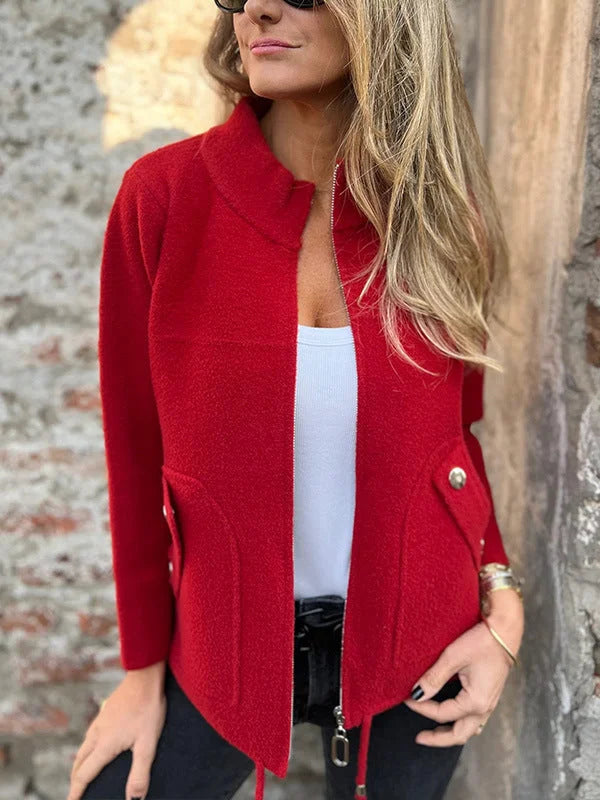 LALA | Chic High-Collar Jacket with Pockets