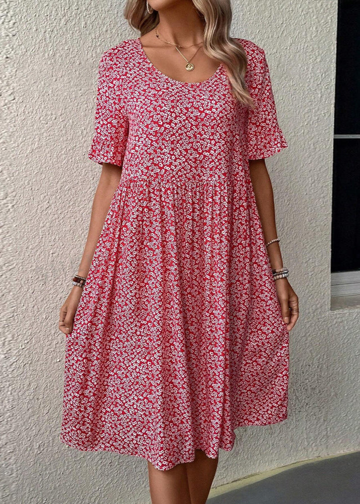 Lune - Elegant Floral Midi Dress