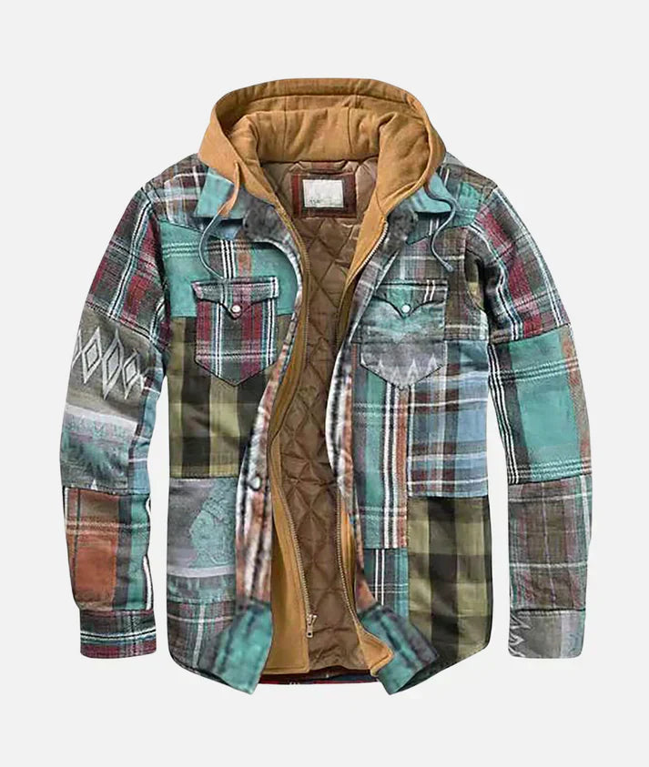 Romeo | Elegant Checkered Patchwork Jacket