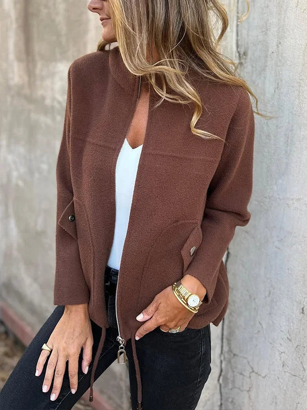LALA | Chic High-Collar Jacket with Pockets