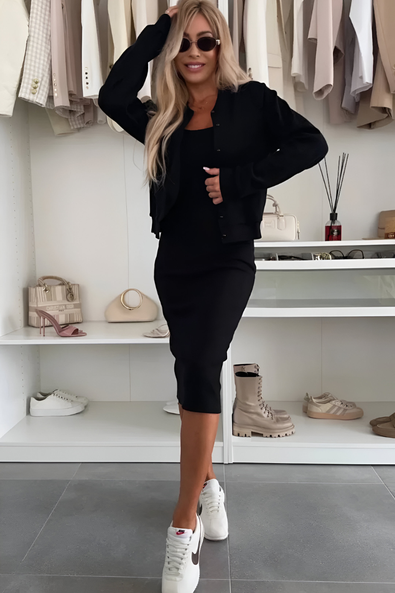 Nika | Comfortable Midi Dress and Vest