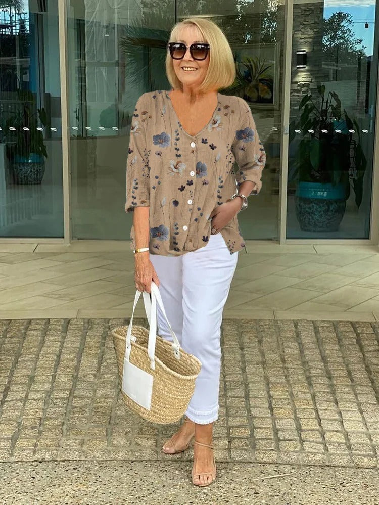 Marloes™ | Elegant Floral Blouse