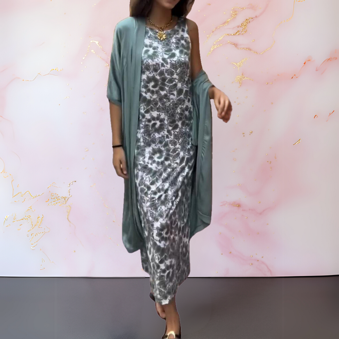Melanie™ | Elegant Dress with Matching Cardigan
