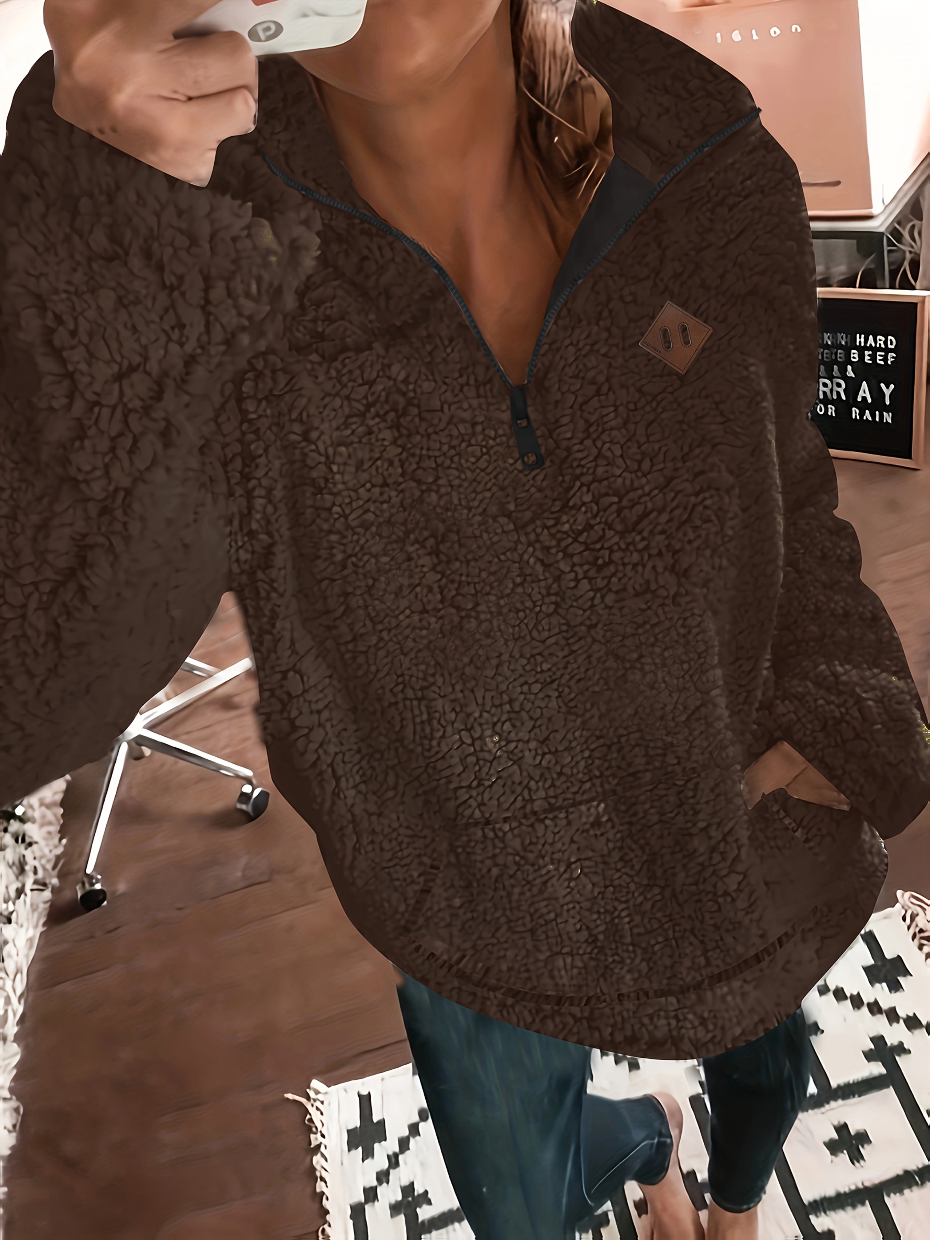 NOREEN | Zip-Up Teddy Sweater