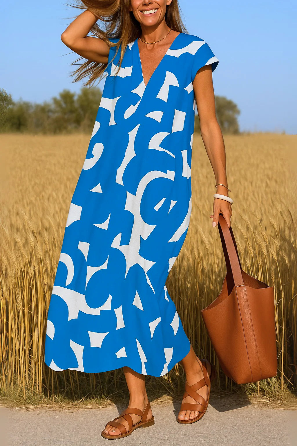 Valerie | Fluid Dress with V-Neck