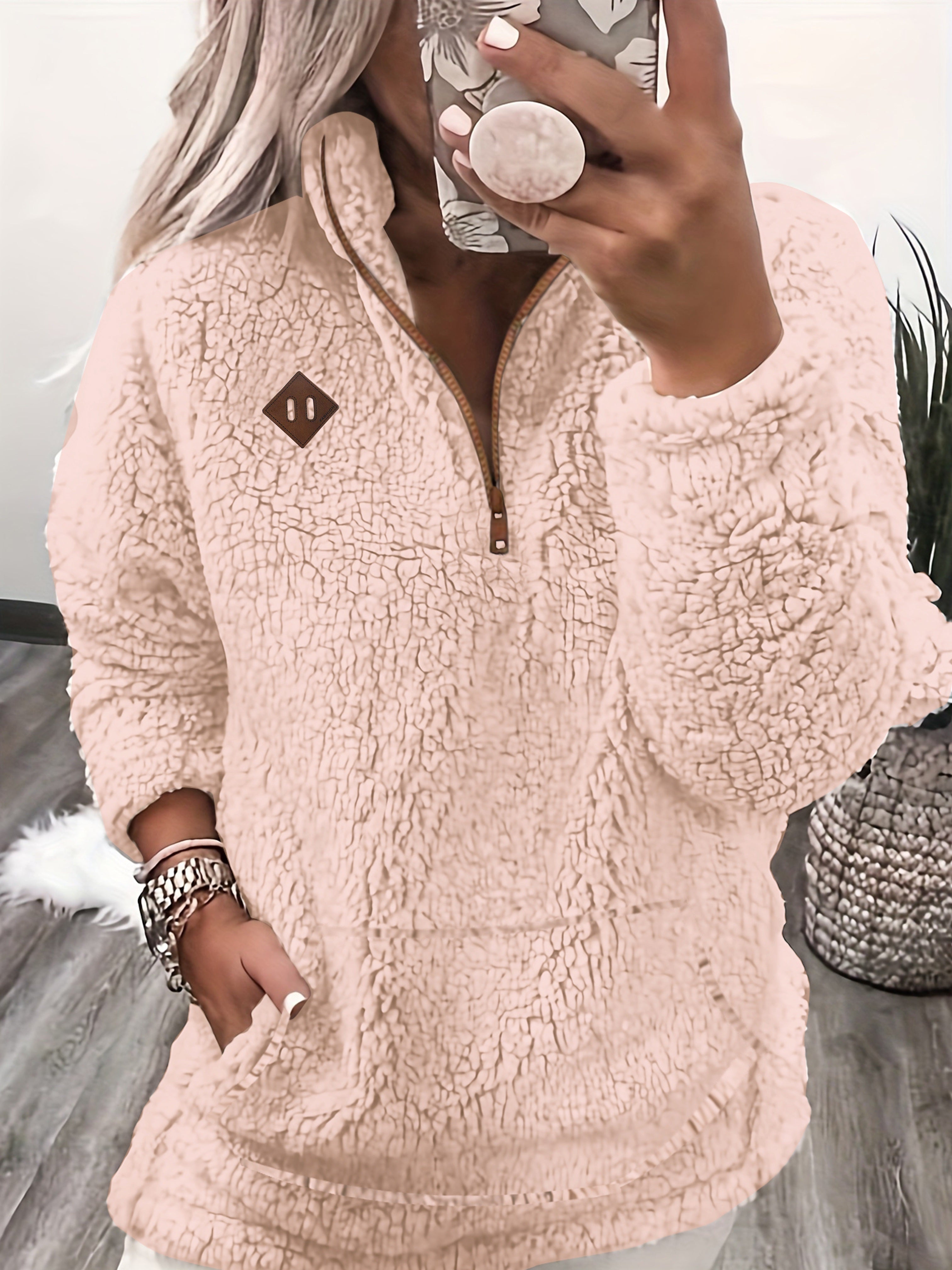 NOREEN | Zip-Up Teddy Sweater