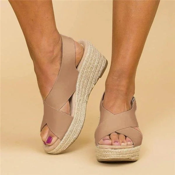 Ysabelle™ | Women's Orthopaedic Summer Sandals – Comfortable, Elegant and Flexible with Wedge Heel
