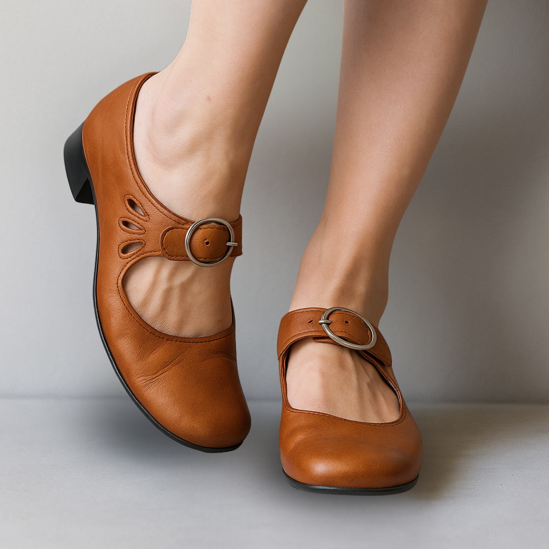 Els™ | Orthopaedic leather sandals with comfortable slip sole