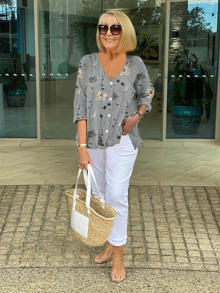 Marloes™ | Elegant Floral Blouse