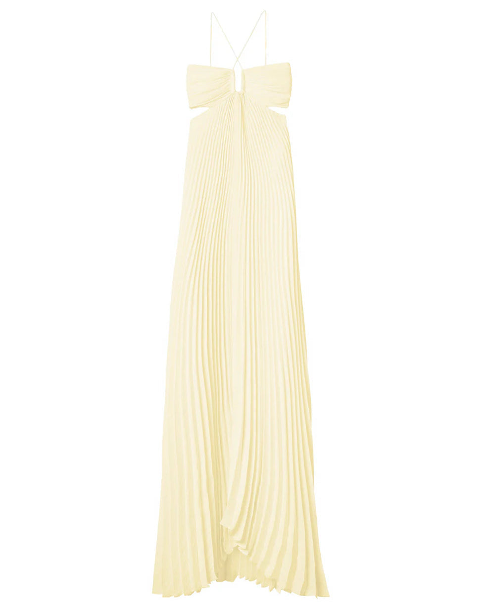 Satin Pleated Maxi Dress
