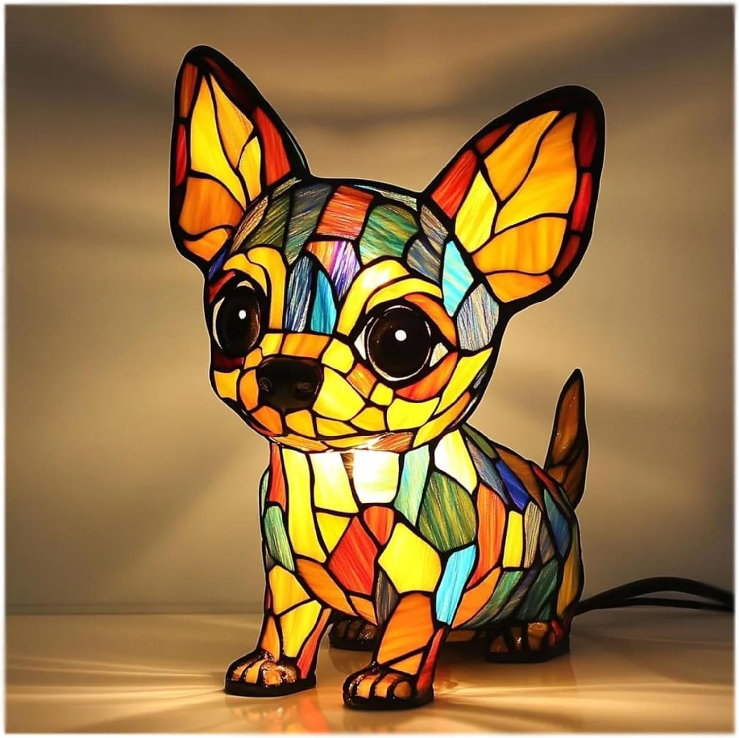 Chacha | Enchanting Colorful Glass Dog Lamp